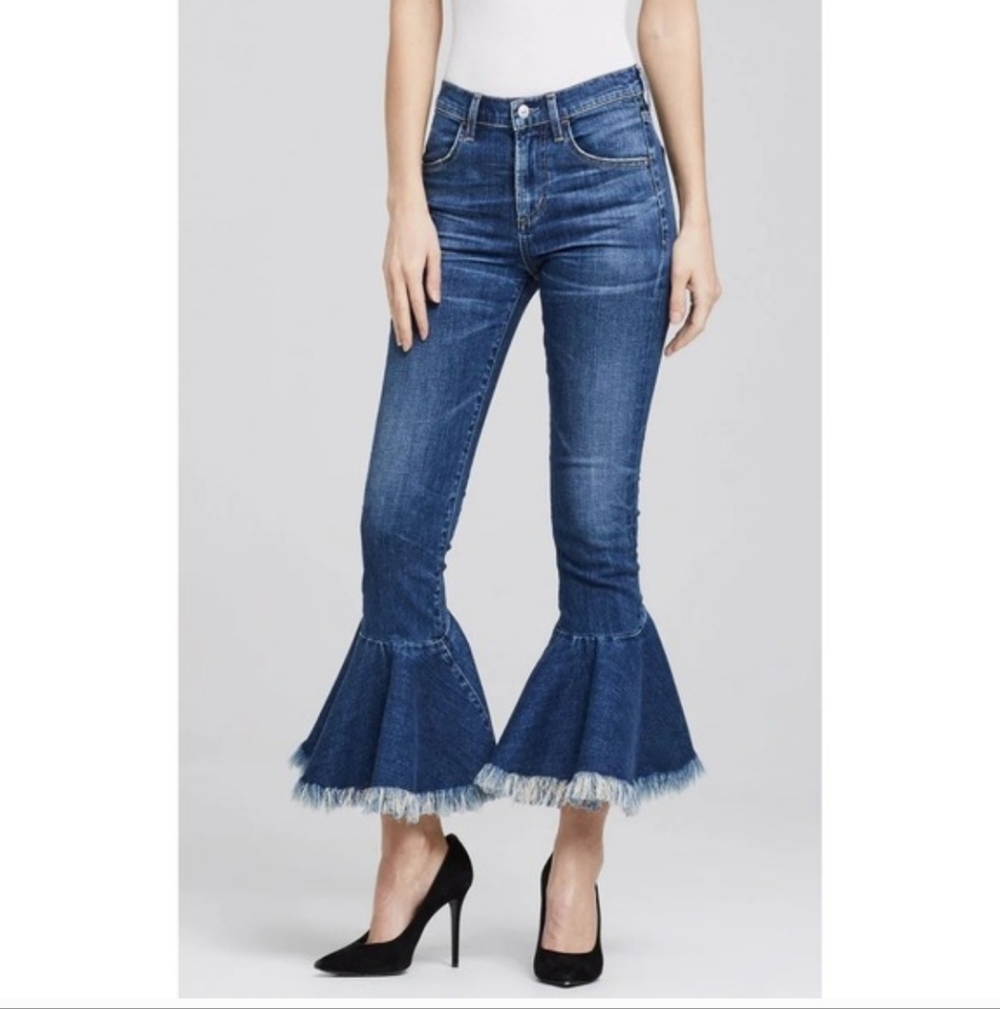 Citizens Of Humanity High Rise Drew Flounce Jeans Sz 27